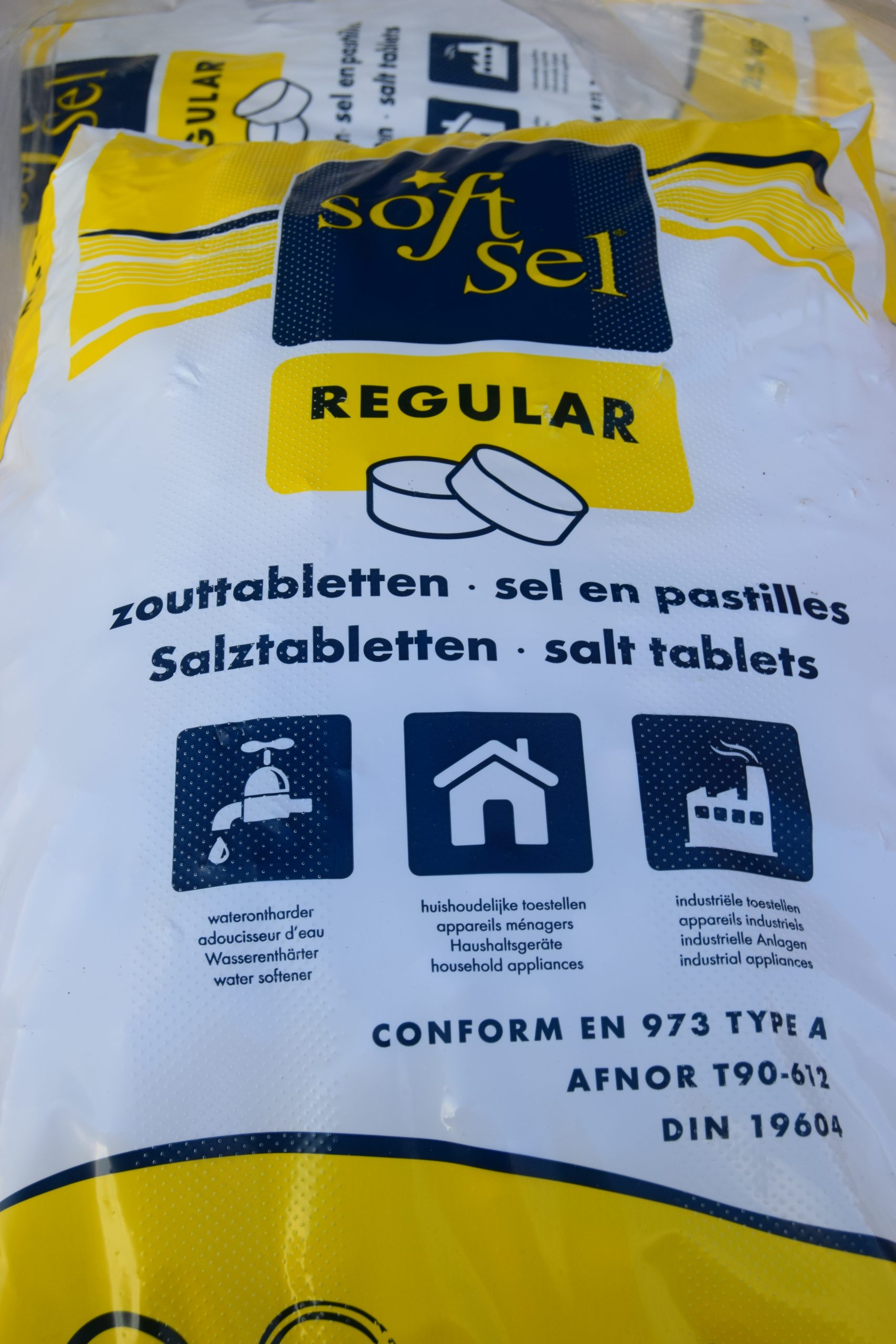 Pastille de sel pour adoucisseur d'eau, Aqua (10 Kg)